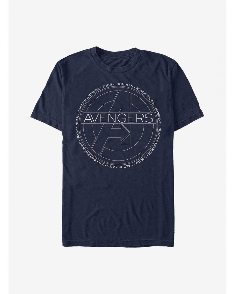 Marvel Avengers Names T-Shirt $11.47 T-Shirts