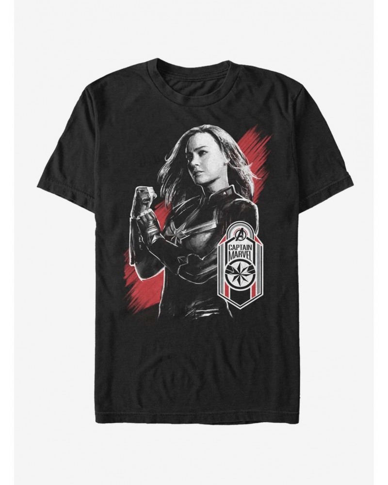 Marvel Avengers Endgame Captain Marvel Tag T-Shirt $9.80 T-Shirts