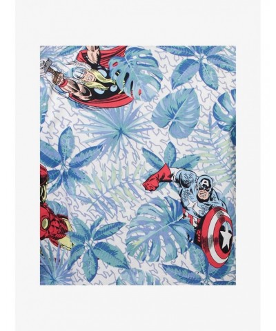 Marvel Avengers Retro Heroes Paradise Woven Button-Up $16.61 Button-Up