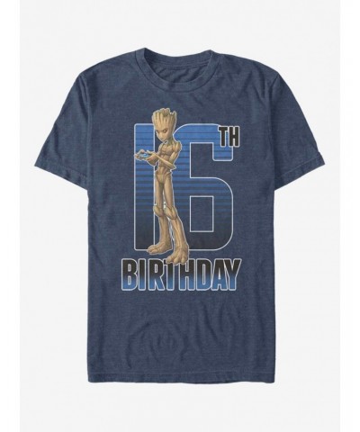 Marvel Guardians Of The Galaxy Groot 16th Birthday T-Shirt $8.13 T-Shirts
