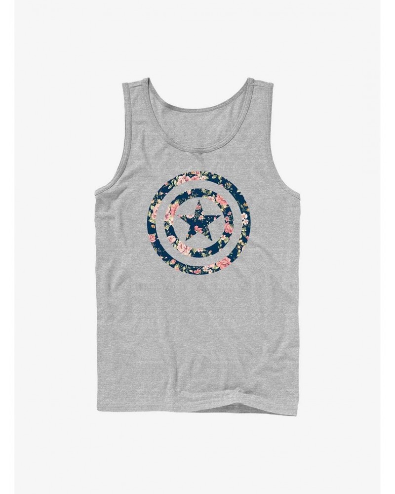 Marvel Captain America Floral Shield Tank $8.47 Tanks