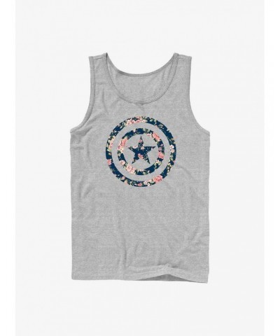 Marvel Captain America Floral Shield Tank $8.47 Tanks