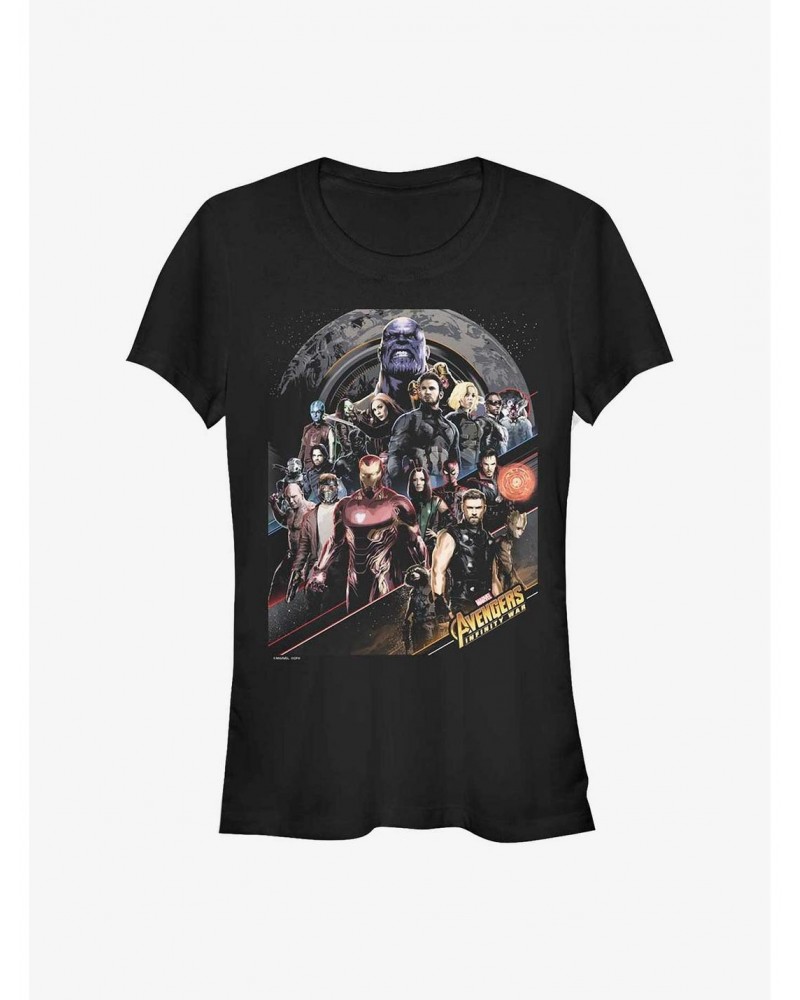 Marvel Avengers Infinity Poster Girls T-Shirt $8.96 T-Shirts