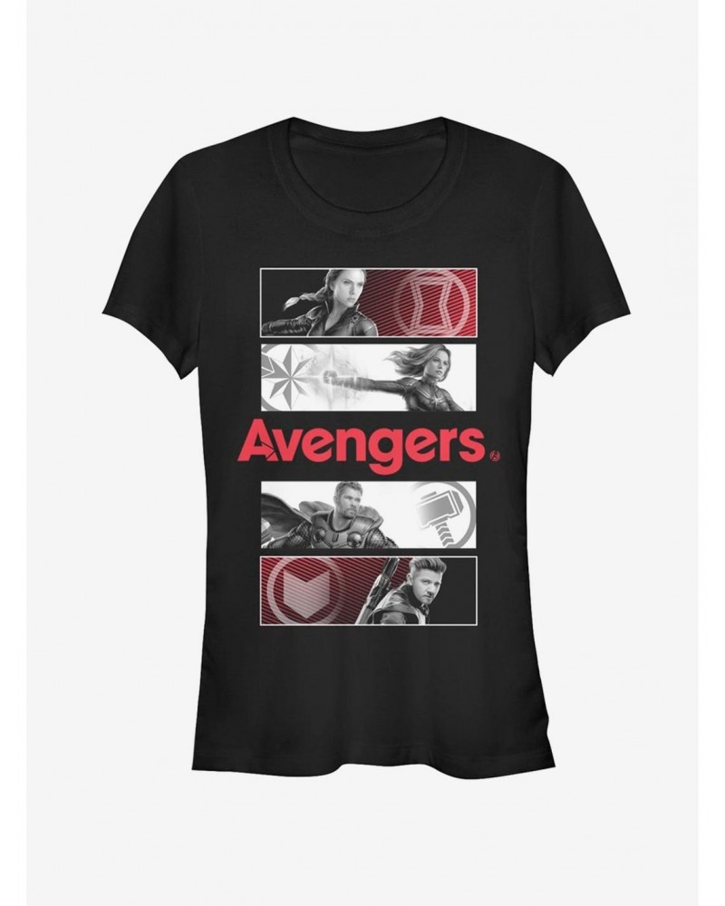 Marvel Avengers Endgame Avengers Color Pop Girls T-Shirt $10.96 T-Shirts