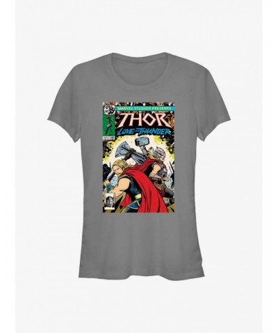 Marvel Thor: Love and Thunder Two Thors Comic Cover Girls T-Shirt $8.72 T-Shirts