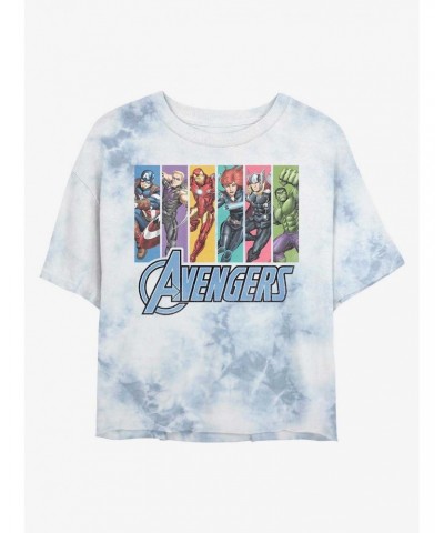 Marvel Avengers Original Unite Tie-Dye Girls Crop T-Shirt $13.29 T-Shirts