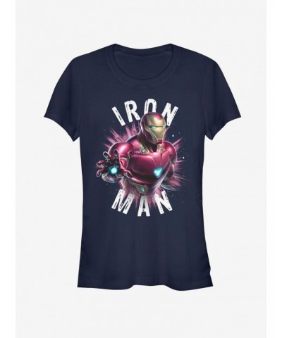 Marvel Avengers Endgame Iron Man Burst Girls T-Shirt $8.47 T-Shirts