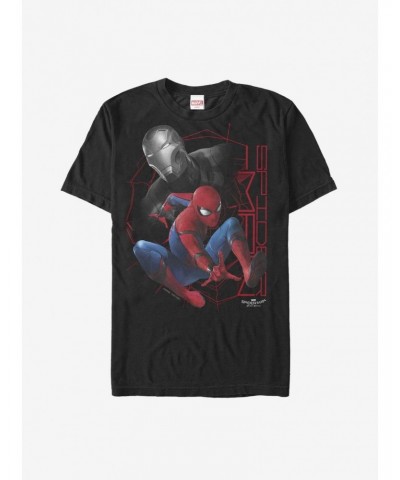 Marvel Spider-Man Homecoming Iron Man Grayscale T-Shirt $9.32 T-Shirts