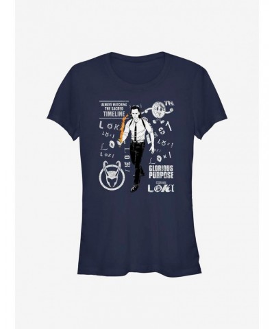 Marvel Loki Loki Scramble Girls T-Shirt $9.21 T-Shirts