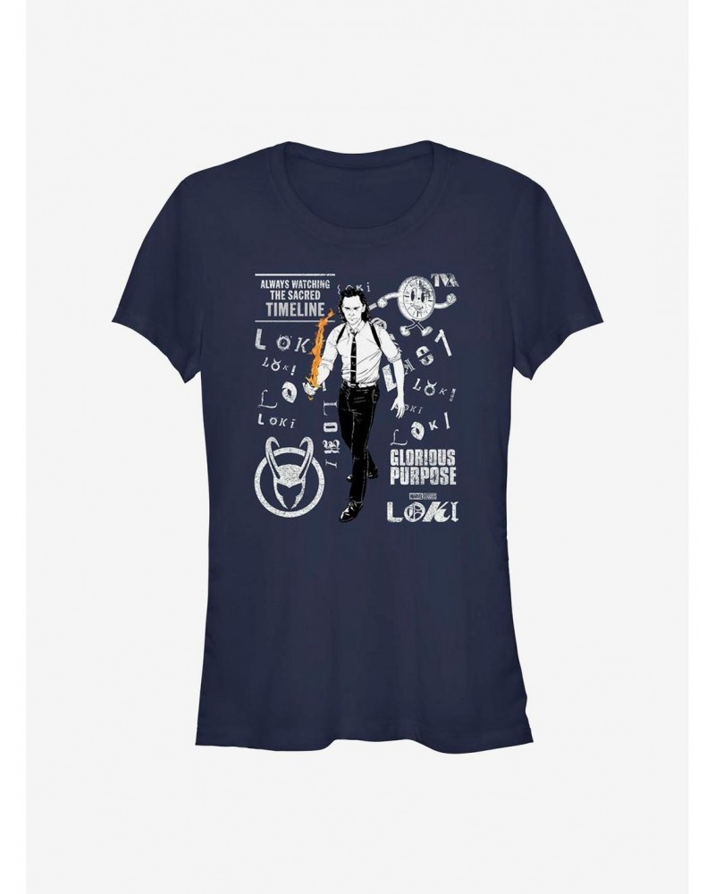 Marvel Loki Loki Scramble Girls T-Shirt $9.21 T-Shirts