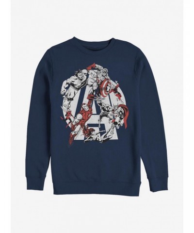 Marvel Avengers Our Heroes Crew Sweatshirt $16.24 Sweatshirts