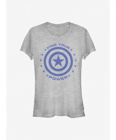 Marvel Captain America Captain Power Girls T-Shirt $11.21 T-Shirts