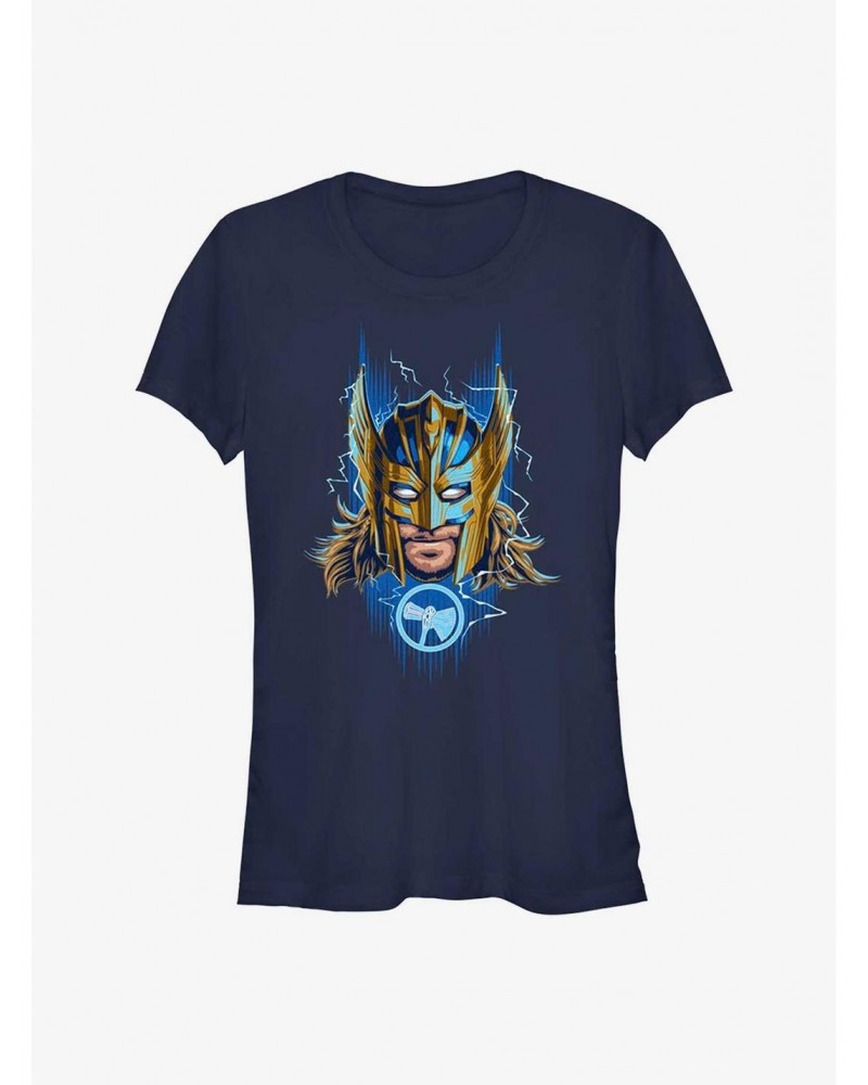 Marvel Thor: Love and Thunder Thor Helmet Girls T-Shirt $9.46 T-Shirts