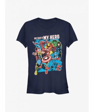 Marvel Avengers My Dad Is My Hero Girls T-Shirt $8.96 T-Shirts
