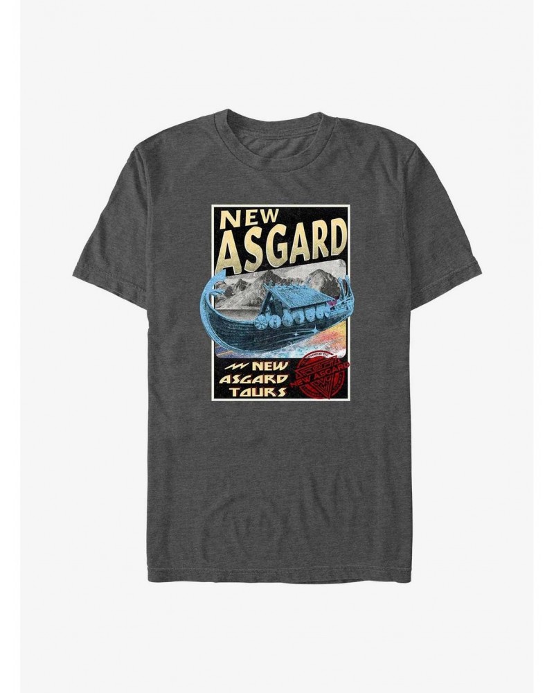 Marvel Thor: Love And Thunder New Asgard Destination T-Shirt $8.37 T-Shirts