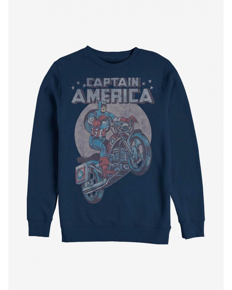 Marvel Captain America Motorcycle Sweatshirt $15.50 Sweatshirts
