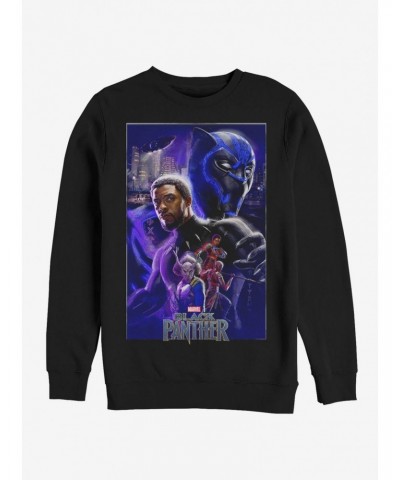 Marvel Black Panther 2018 Character Collage Girls Sweatshirt $17.71 Sweatshirts
