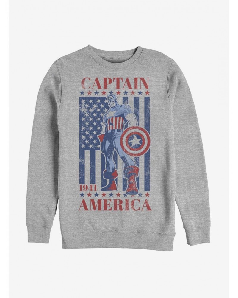 Marvel Captain America Captain Merica Sweatshirt $11.44 Sweatshirts