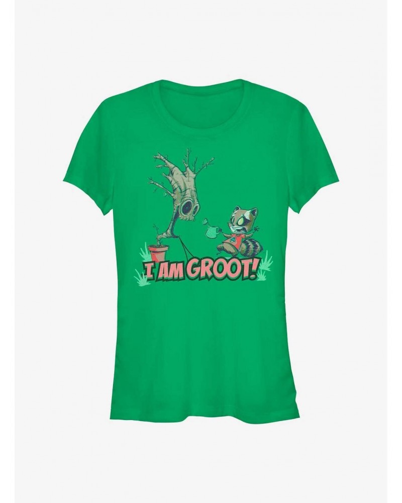 Marvel Guardians Of The Galaxy Grooted Easter Girls T-Shirt $7.97 T-Shirts