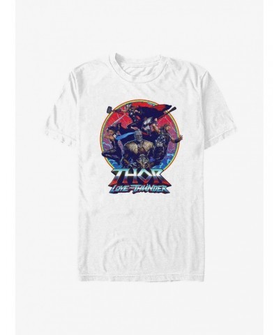 Marvel Thor: Love And Thunder Group Emblem T-Shirt $7.65 T-Shirts