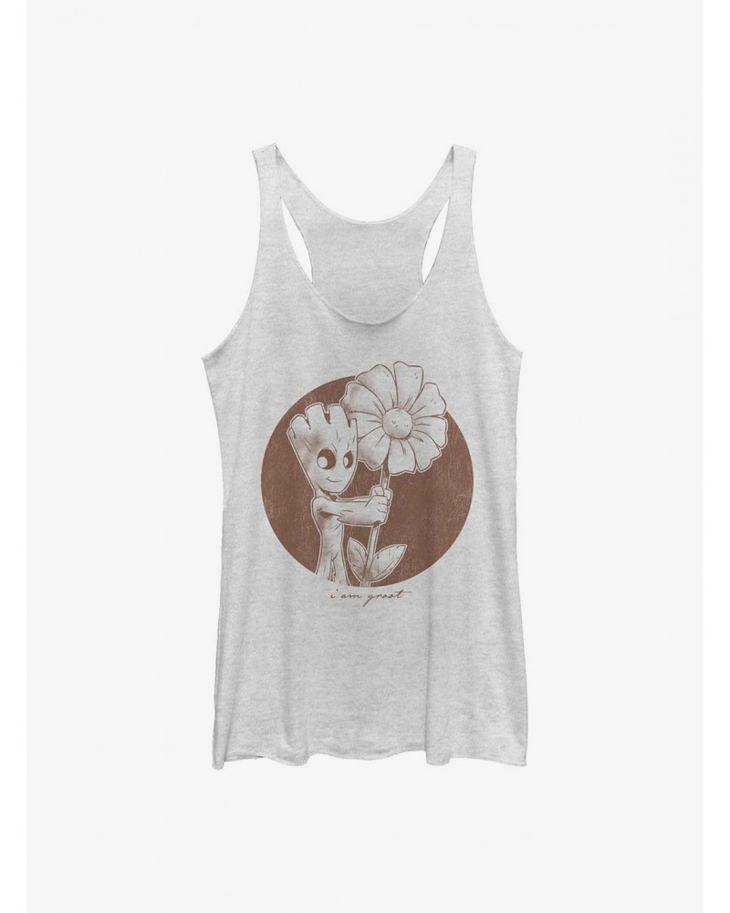 Marvel Guardians Of The Galaxy Groot Flower Girls Raw Edge Tank $8.29 Tanks