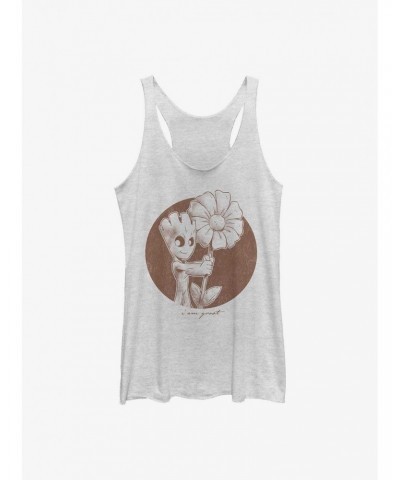 Marvel Guardians Of The Galaxy Groot Flower Girls Raw Edge Tank $8.29 Tanks