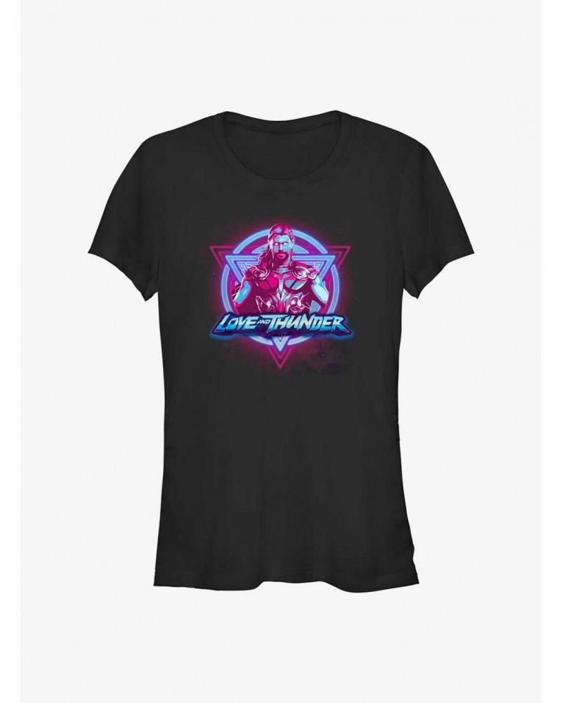 Marvel Thor: Love and Thunder Cosmic Thor Badge Girls T-Shirt $12.45 T-Shirts