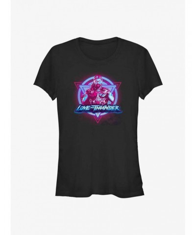 Marvel Thor: Love and Thunder Cosmic Thor Badge Girls T-Shirt $12.45 T-Shirts