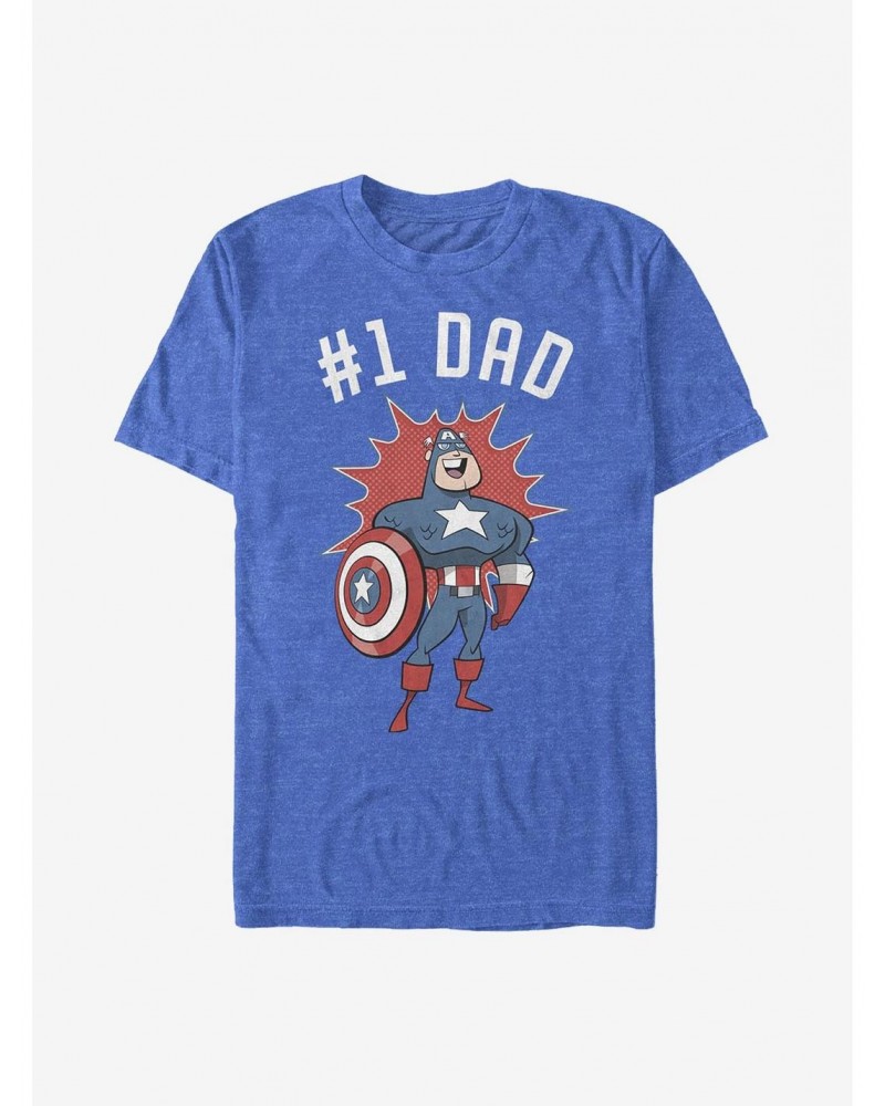 Marvel Captain America No. 1 Dad T-Shirt $7.41 T-Shirts