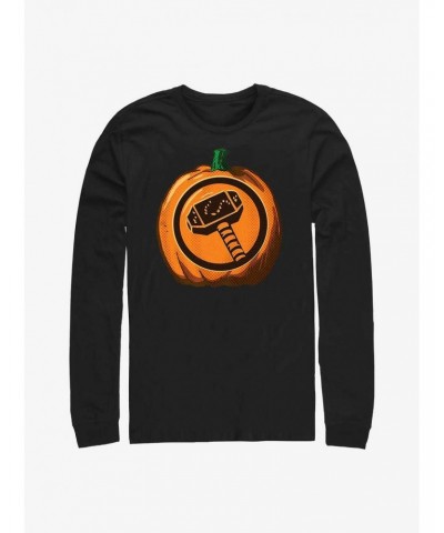 Marvel Thor Pumpkin Logo Long-Sleeve T-Shirt $15.13 T-Shirts