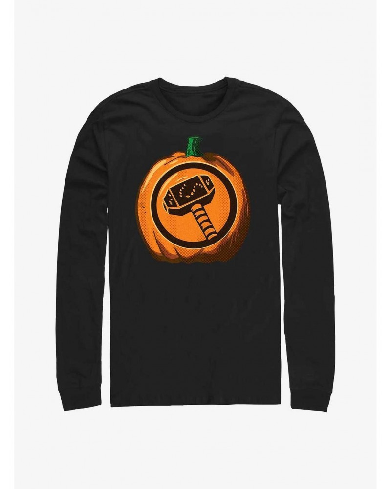 Marvel Thor Pumpkin Logo Long-Sleeve T-Shirt $15.13 T-Shirts