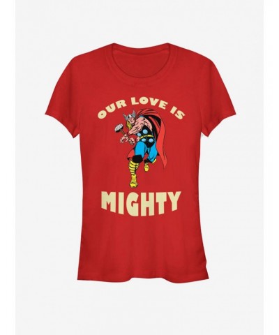 Marvel Thor Mighty Love Valentine Girls T-Shirt $10.21 T-Shirts