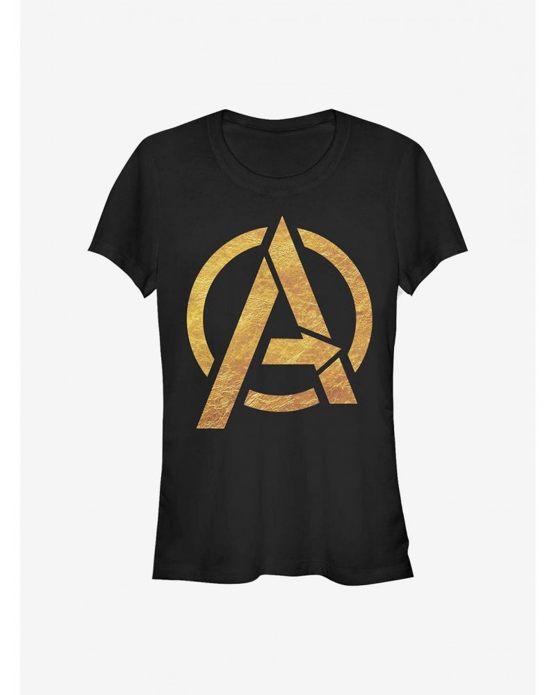 Marvel Avengers Gold Logo Avengers Girls T-Shirt $9.96 T-Shirts