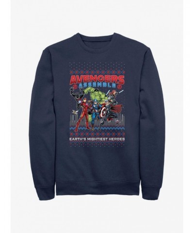 Marvel Avengers Assemble Ugly Christmas Sweatshirt $13.65 Sweatshirts