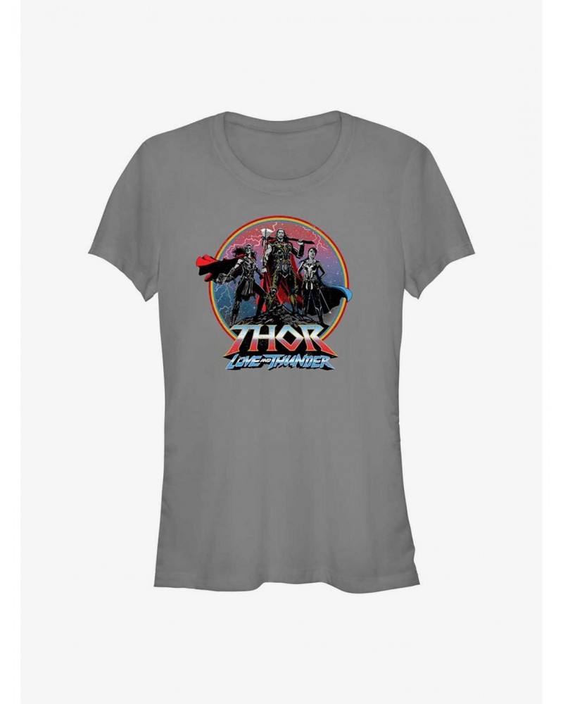 Marvel Thor: Love and Thunder Asgardians Circle Badge Girls T-Shirt $10.96 T-Shirts