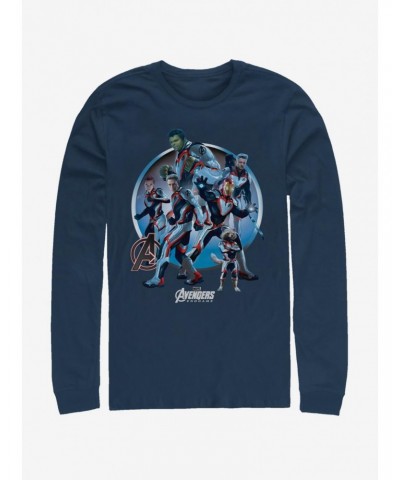 Marvel Avengers: Endgame Unite Navy Blue Long-Sleeve T-Shirt $15.13 T-Shirts