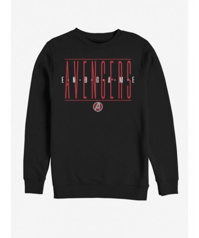 Marvel Avengers: Endgame Strikethrough Text Sweatshirt $17.34 Sweatshirts