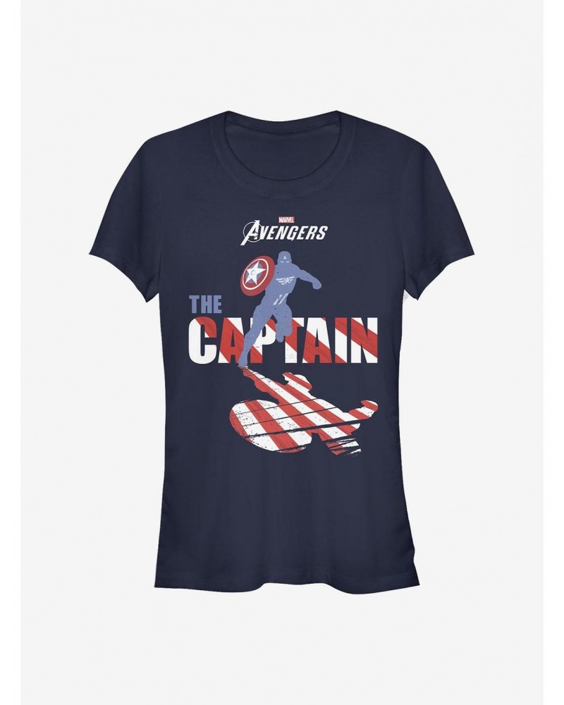 Marvel Captain America The Captain Girls T-Shirt $8.72 T-Shirts