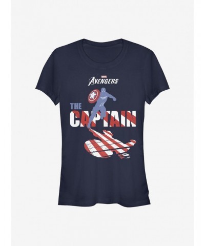 Marvel Captain America The Captain Girls T-Shirt $8.72 T-Shirts