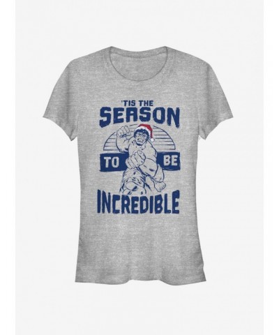 Marvel Hulk Incredible Season Holiday Girls T-Shirt $11.95 T-Shirts