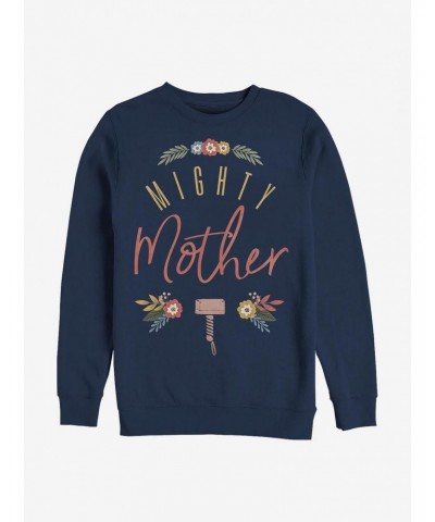 Marvel Thor Might Mother Floral Crew Sweatshirt $13.65 Sweatshirts