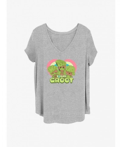 Marvel Guardians of the Galaxy Groot Hearts Girls T-Shirt Plus Size $11.85 T-Shirts