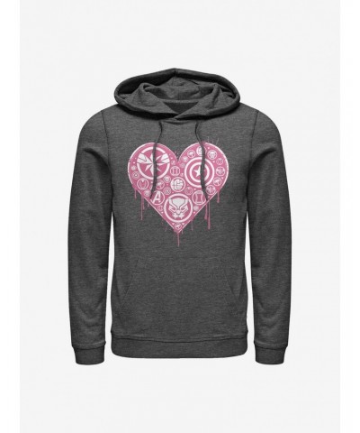 Marvel Avengers Heart Emblems Hoodie $15.72 Hoodies