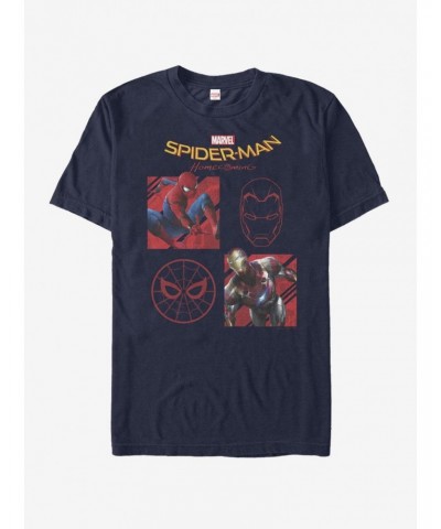 Marvel Spider-Man Homecoming Four Square T-Shirt $10.99 T-Shirts